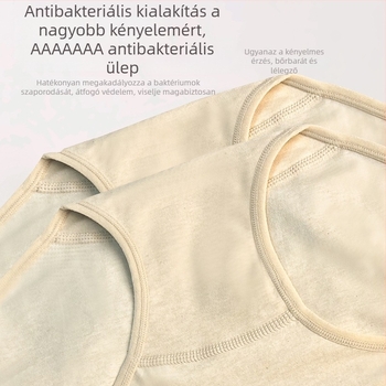 Női pamut magas derekú alsónemű, 19 cm hosszú ágyékrész, 3D domborított mintázat, légáteresztő, hasi kontroll, antibakteriális, nagy méret