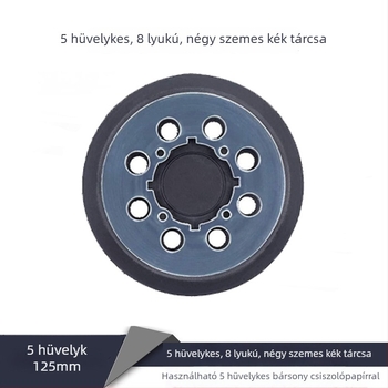 5 hüvelykes elektromos csiszoló korong, 8 lyuk, velúr hátoldalas öntapadós