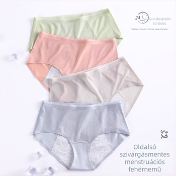Jégselyem női menstruációs bugyi, szivárgásmentes, légáteresztő, pamut intim zóna, menstruációs fehérnemű
