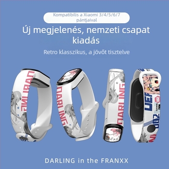 Karikatúra-stílusú csuklópánt Xiaomi Mi Band 4/5 és Mi Band 6 készülékekhez, NFC Verzió