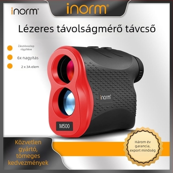 Inorm kézben tartható lézeres távolságmérő távcső golfhoz — magasságmérés, szögmérés, távolságmérés és sebességmérés, több üzemmód