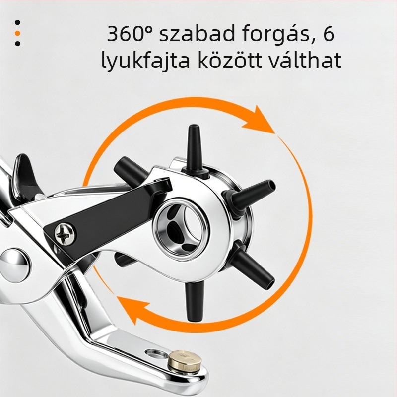 Belt lyukasztó és fogó, multifunkcionális, szénacél A3, német stílus