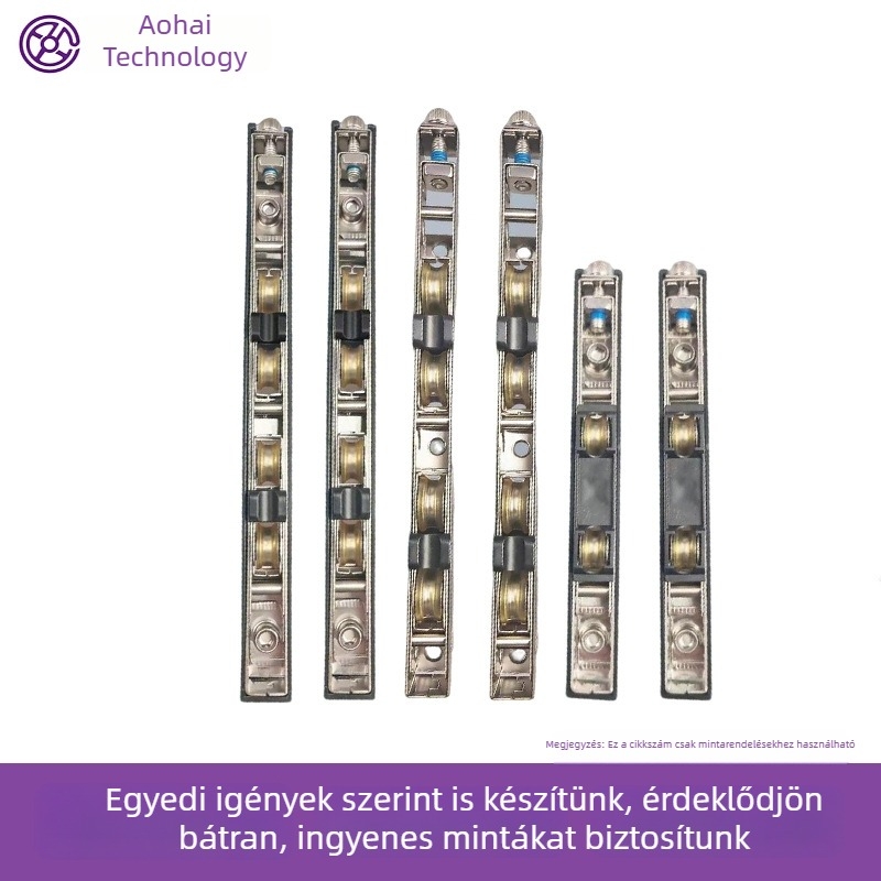 304 rozsdamentes acél csúszó ajtó- és ablakvezető sínhez tartozó görgő, teherbírás, halk, modellen AH-01