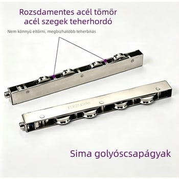 Készleten: sín a tolóajtókhoz, teherbíró, halk görgő 304 rozsdamentes acélból, ajtó- és ablakroller