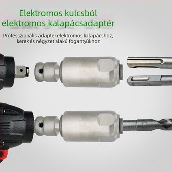 1/2 hüvelykes ütőkulcs átalakító adapter elektromos fúróhoz — négyszögletes fej körkörös tengelyhez, fúrófejek és elektromos szerszám-kiegészítők