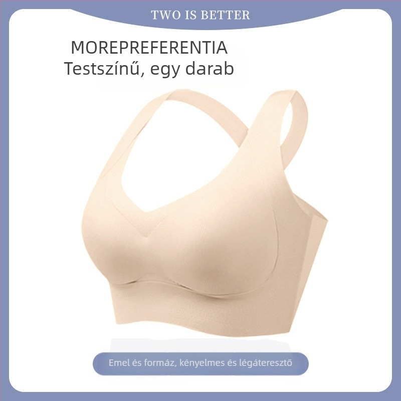 Sima, varrás nélküli push-up melltartó oldalsó fedéssel, szép hát, Ice Silk anyag, női jóga felső