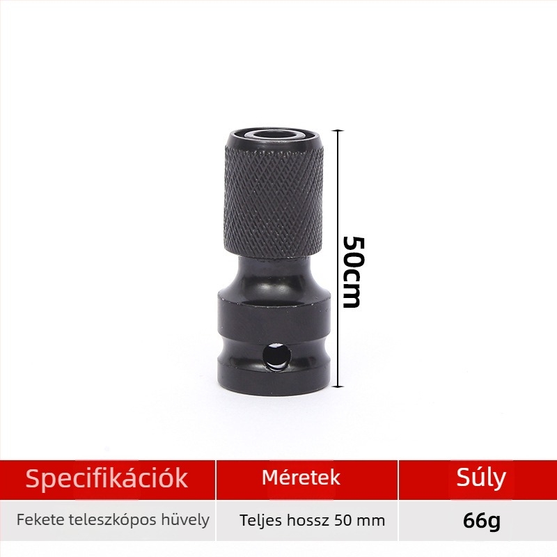 1/2 hüvelykes elektromos szerszám adapter teleszkópos rugós hüvely és hexagonális bit