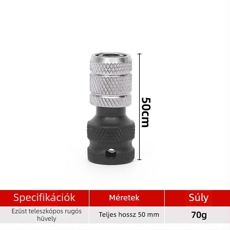 1/2 hüvelykes elektromos szerszám adapter teleszkópos rugós hüvely és hexagonális bit