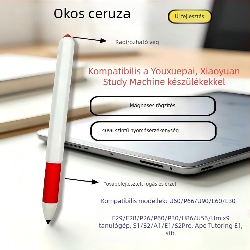 Xiaoyuan S2 stylus toll mágneses rögzítéssel, kompatibil az S2 oktatási tablettával és Yuanfudao E1-gyel