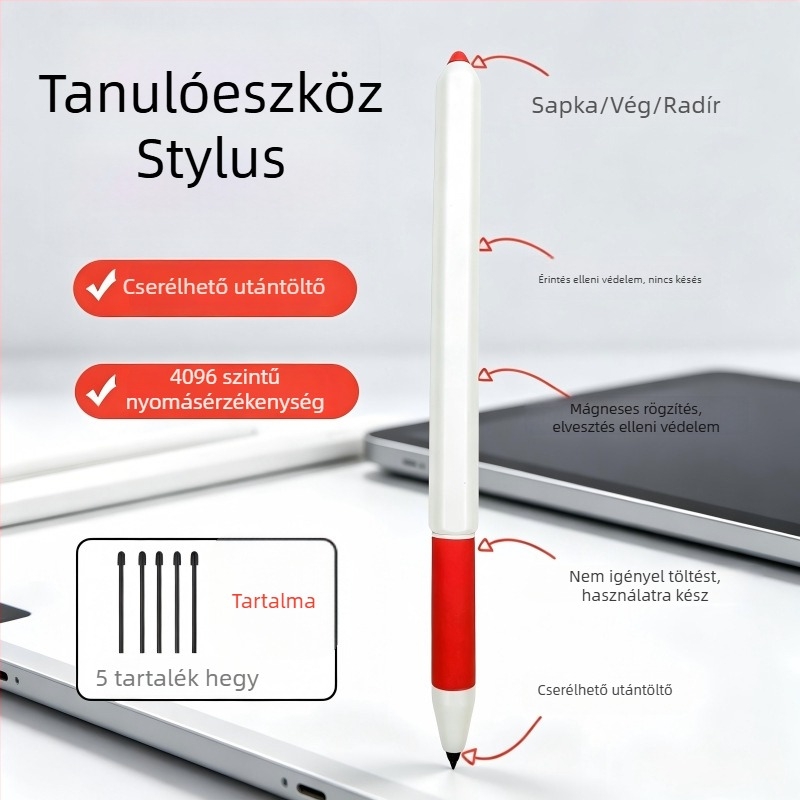 Xiaoyuan S2 stylus toll mágneses rögzítéssel, kompatibil az S2 oktatási tablettával és Yuanfudao E1-gyel