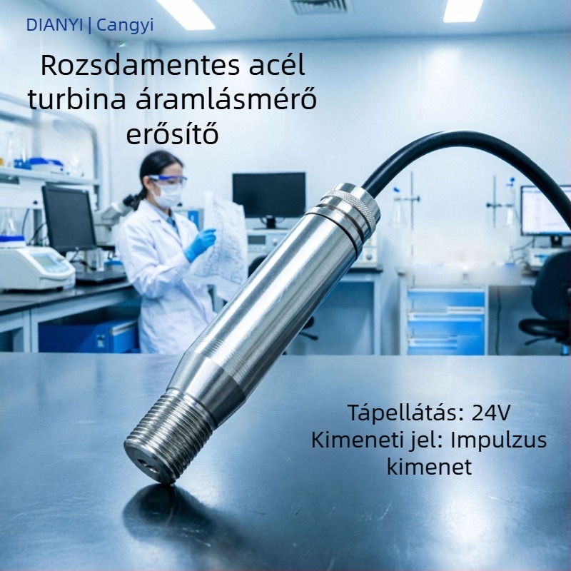 Cangyi Rozsdamentes acélból készült folyadék-turbina áramlásmérő jelzőerősítővel, 4-20 mA impulzus kimenet, RS-485 adó