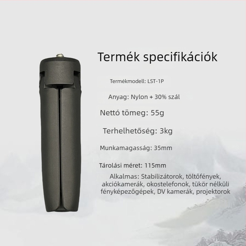 Új hordozható élő közvetítés tartó telefonhoz, asztali mini tripod, vízszintes és függőleges nézet, műanyag