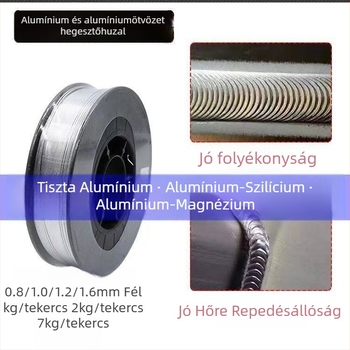 Tiszta alumínium hegesztő huzal ER1070 ER4043 ER4047 ER5356, alumínium-magnézium ötvözet, gázvédett ívhegesztés, átmérő 1,2 mm