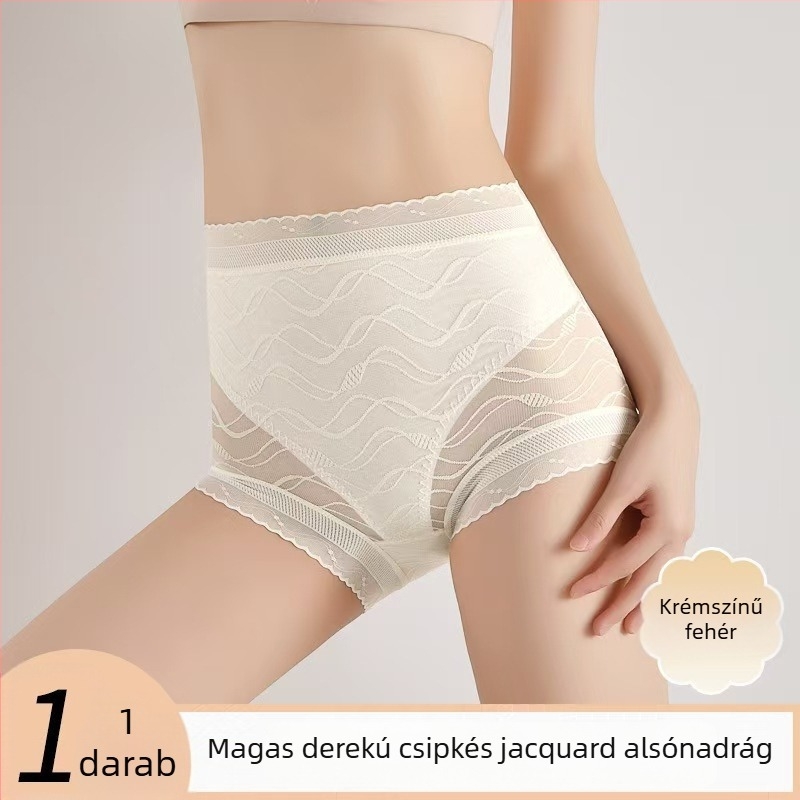 Női jacquard lélegző bugyi, magas derekú, hasat formáz és feneket emel, vékony, könnyű, varrat nélküli, belső pamut bélés.