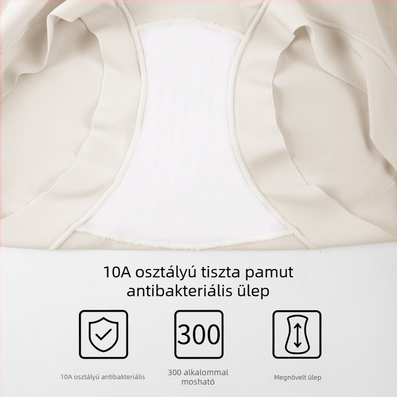 A-kategóriás anyatejes női pamut alsónemű, 100% pamut, Xinjiang hosszú szálú pamut, 60 db, 10A antibakteriális intim rész, magas elasztikájú bugyi