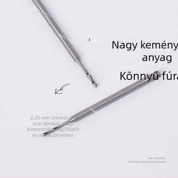 Gyémántberakásos körömfúrófej, meghosszabbított csúccsal a gyors lyukasztáshoz, wolframszálból készült körömfúró