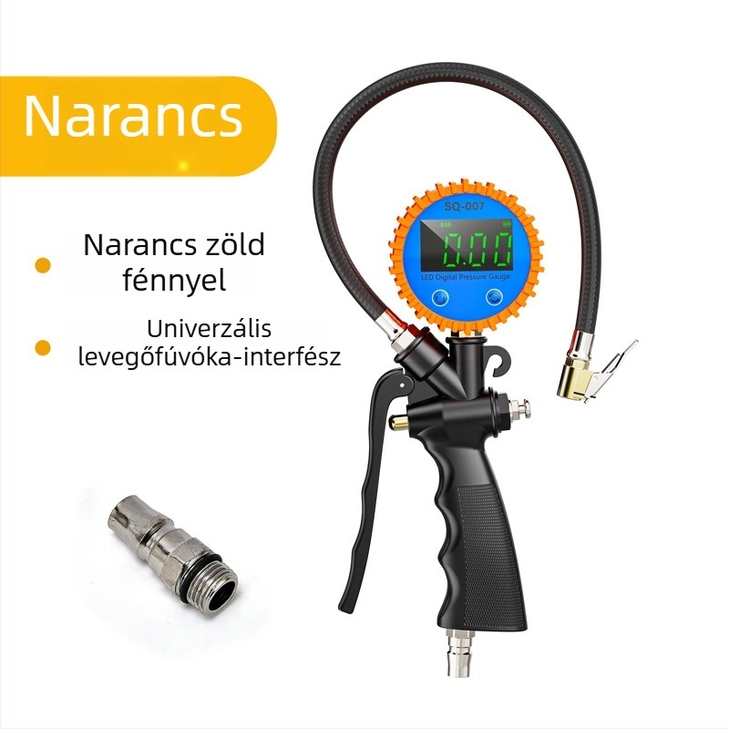 Digitális gumiabroncsnyomás-mérő LED LCD háttérvilágítású kijelzővel