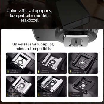 Hot shoe vaku és töltőfény tükör nélküli kamerákhoz — Sony, Fujifilm, Canon, Nikon, Panasonic, élő közvetítéshez