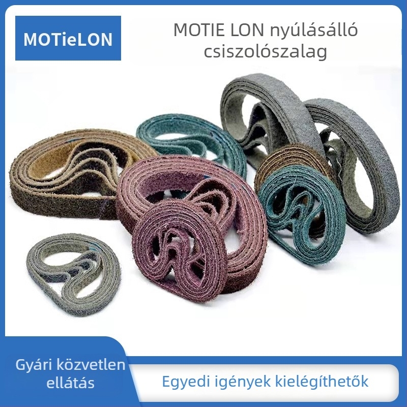 Nylon csiszoló szalag 30x533 mm fémiparihoz, 3M/olasz BBLARC, rozsdamentes acél polírozása nem szőtt alapú