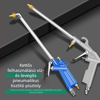 Pneumatikus tisztítópisztoly – víz és levegő kettős használatú, nagynyomású permetező autómosáshoz és motor tisztításához, állítható levegőnyomás