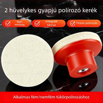 2 hüvelykes gyapjú polírozó korong tükrös felülethez, alkalmas márványra, fémre, üvegre, jádére, kristályra és kerámiára, kis polírozó korong