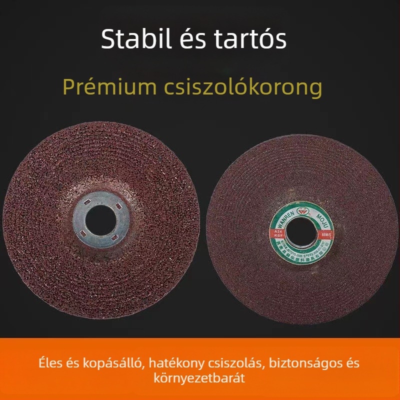 Lu Shark 100 szemcsés csiszolókorongok sarokcsiszolóhoz, gyanta kötésű fémpolírozó korongok, rozsdamentes acélpolírozó korongok
