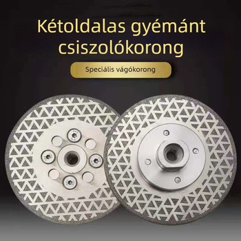 Gyémánt bevonatú csiszolókorong márvány, gránit és kvarc kő vágásához és csiszolásához, 100 mm átmérő, kerámia csempe