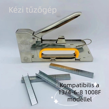 Kézi 1008F ajtó-típusú szögezőpisztoly, univerzális, U-alakú, dekorációhoz és feliratokhoz
