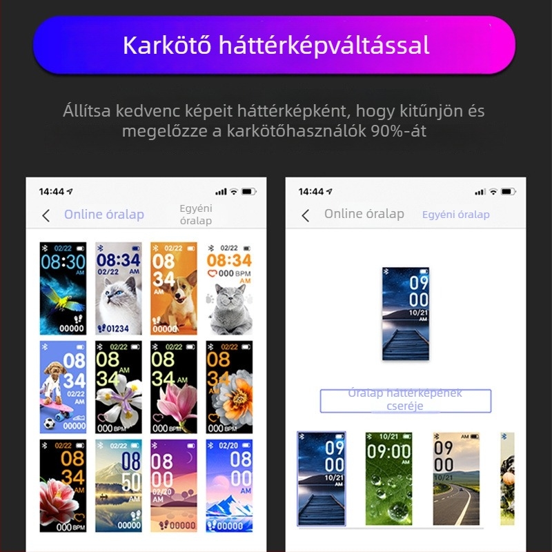 Új 115Plus okos karkötő: vérnyomás és pulzus monitorozás, színes kijelző, vízálló, lépésszámláló.