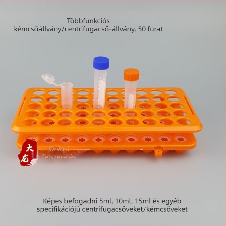 10 ml, 15 ml és 50 ml centrifugálótartó állvány; mintavételi csőállvány 50, 21 és 60 lyukkal