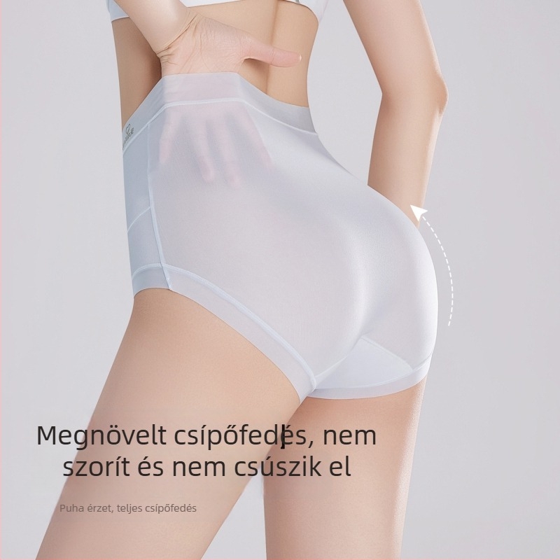 Magas derekú jégselyem kismama fehérnemű, 10A antibakteriális, pocaktámasz, háromszög alakú alsónemű, közép- és késői terhességre, ultra vékony, légáteresztő