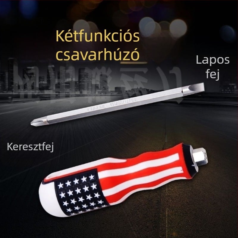 zászló-stílusú kettős funkciójú csavarhúzó, lapos és Philips fej, teleszkópos, kézi csavarhúzó