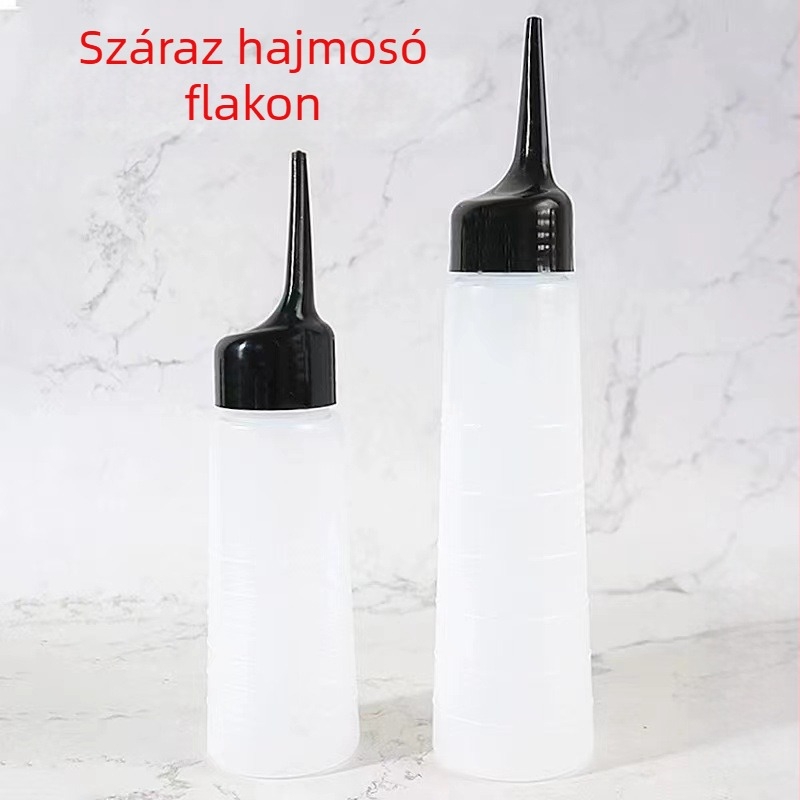 Egyenes nyílású samponos üveg a hajmosáshoz, csepegtetős palack a permanens oldathoz, szalonban használható hajkezelő üveg