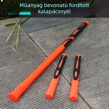 Üvegszálas fogóval ellátott nyolcszögletű ács- és kőműves kalapács gumírozott műanyag markolattal; csúszásmentes és ütéscsillapító markolat