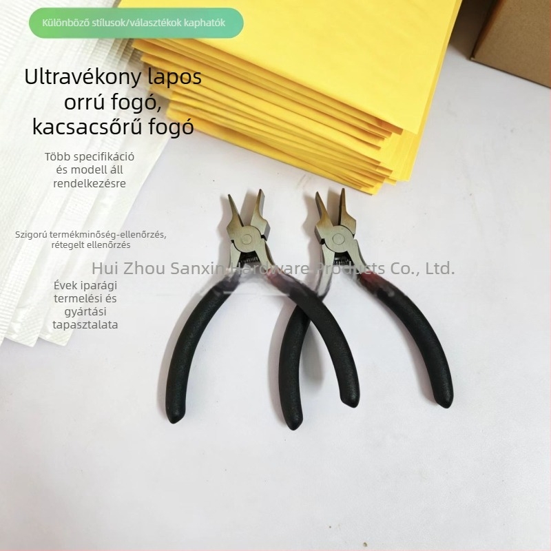 Sanxin többfunkciós fogó, készleten, fekete‑piros változat, testreszabható, ultra vékony laposorrú fogó