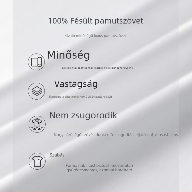 Férfi vékony pamut hosszú ujjú felső, kerek nyakú, alsó réteghez, őszi–téli szezon, karcsú szabás, sokoldalú.