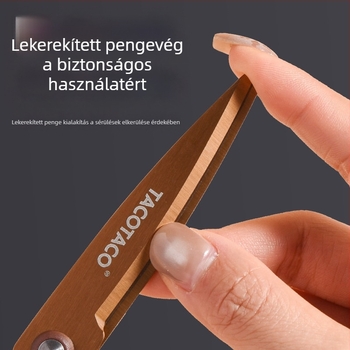 Tacotaco olló titánium bevonattal és 3D kialakítással, erőfeszítés nélküli kivitel, rozsdamentes acélból, tapadásmentes, csomagok felnyitására biztonságos, éles és kopásálló