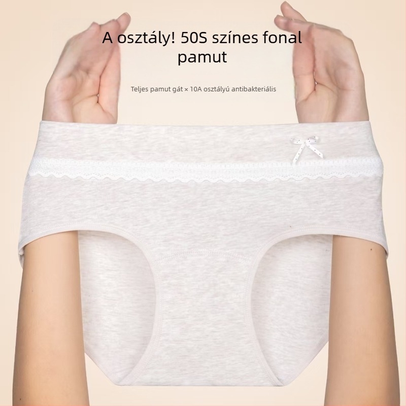 Női pamut alsónemű antibakteriális, 100% pamut, mindennapi kényelem