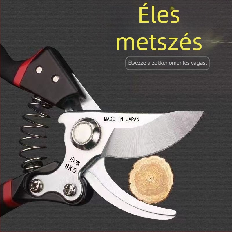 K5 magas széntartalmú acél metszőolló, kerthez és gyümölcsfákhoz, erőteljes ágmetszéshez