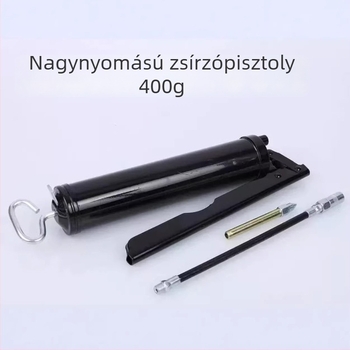 Kézi zsírzópisztoly 200/400 cm³, alumínium fej, zsírpatron a csomagban, eszközök és gépek karbantartásához