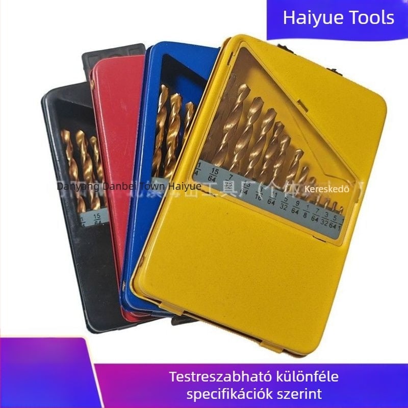 13 darabos spirálfúró készlet, Imperial M35 kobalt tartalmú spirálfúrók elektromos fúróhoz és ütvefúróhoz, gyorsacél