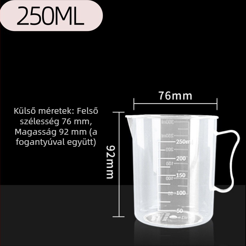 Élelmiszer-minőségű műanyag mérőedény skálával, nagy kapacitású, teaházakhoz
