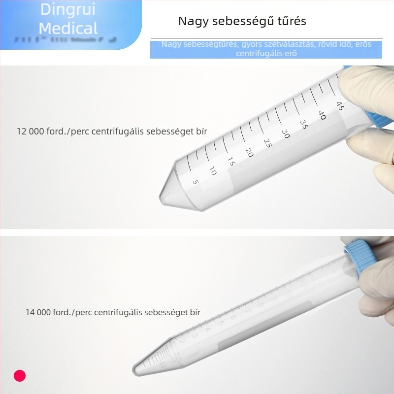 15 ml-es és 50 ml-es centrifugacsövek csavaros kupakkal, graduált, nagy sebességű EP csövek és vetőmag palackok