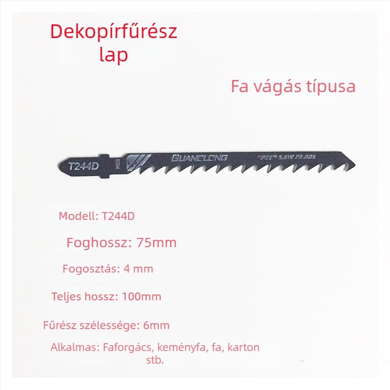 Visszacsukó fűrészlap T118A, T244D, T111C, gyors, durva fogazatú fához