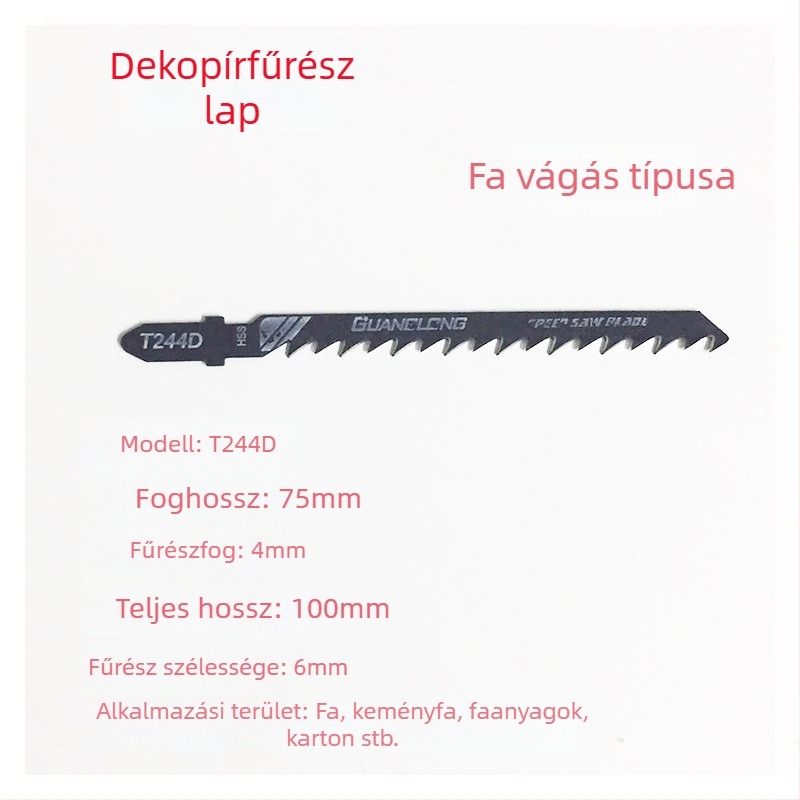 Visszacsukó fűrészlap T118A, T244D, T111C, gyors, durva fogazatú fához