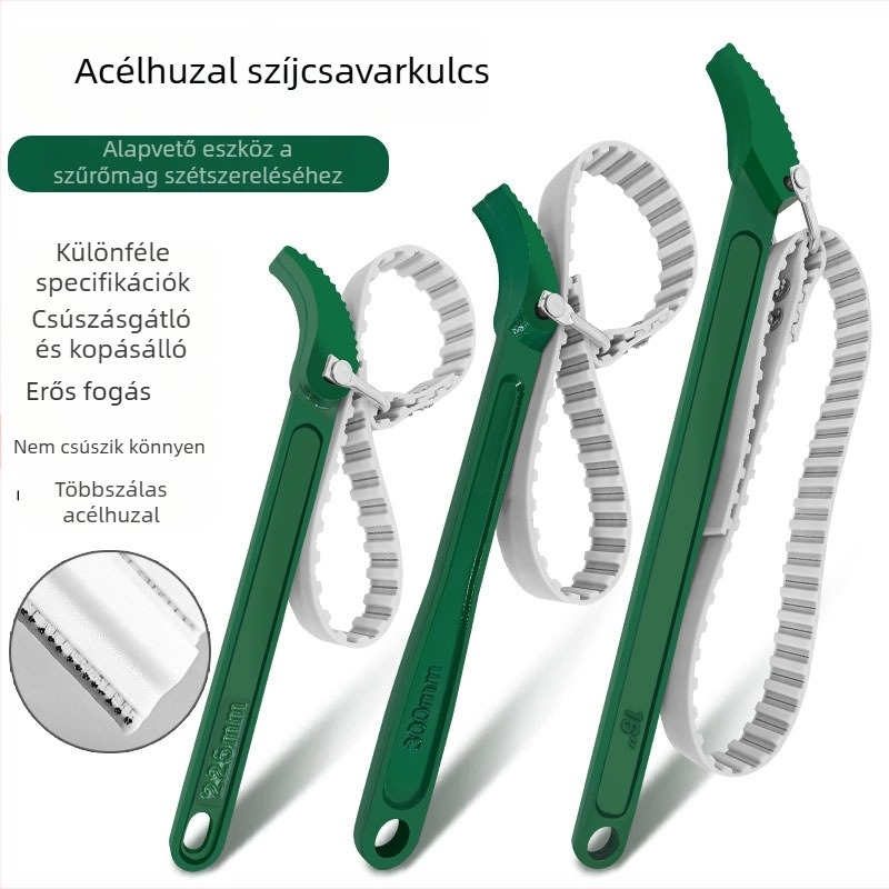 Öv típusú kézi olajszűrőkulcs a szűrő eltávolításához és cseréjéhez