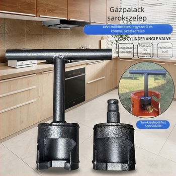 Gázpalackok és réz szögletes szelepek szétszerelésére szolgáló szerszámkészlet