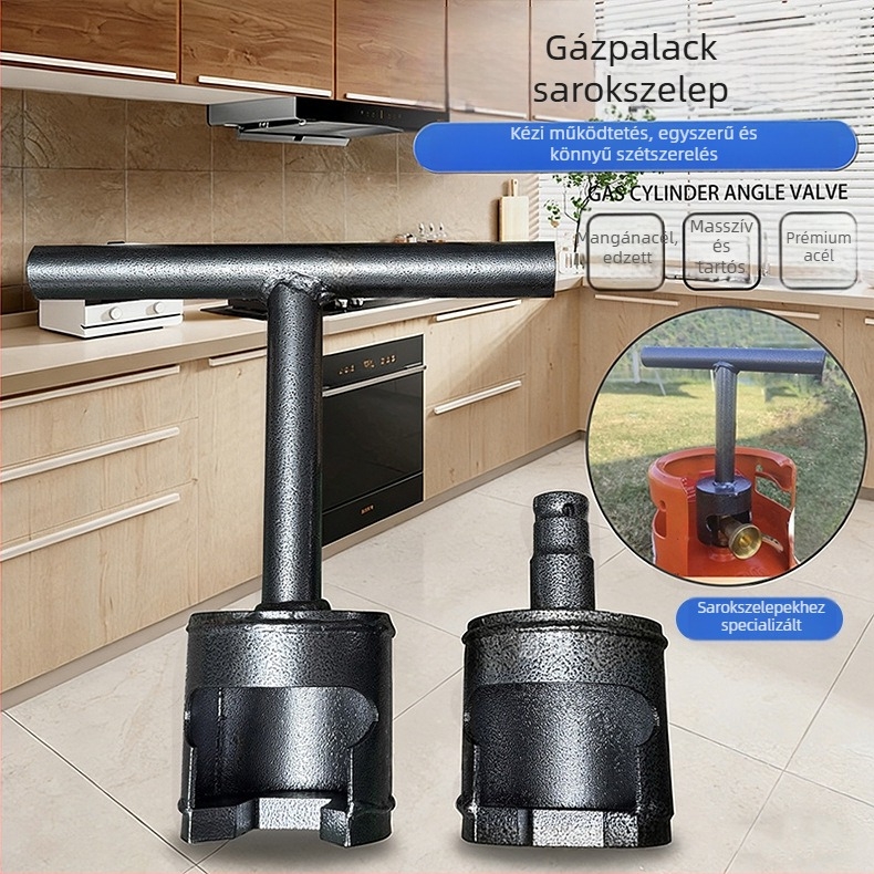 Gázpalackok és réz szögletes szelepek szétszerelésére szolgáló szerszámkészlet