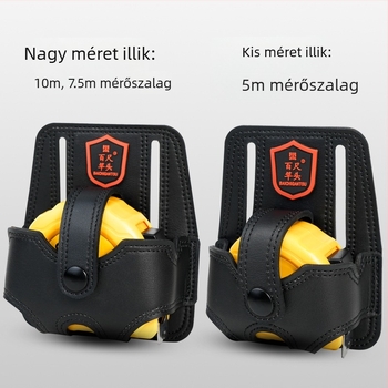 Övszíjas szerszámtáska mérőszalaggal — koža mikrovlakna, vastagított, hordozható, kompakt mini készlet