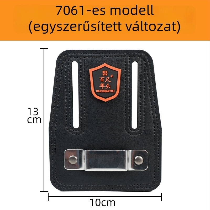 Övszíjas szerszámtáska mérőszalaggal — koža mikrovlakna, vastagított, hordozható, kompakt mini készlet